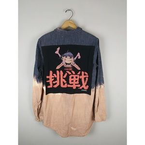 Upcycled Gorillaz flannel